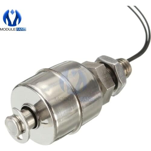 Mini Indicator Vertical Water Level Sensor Stainless Steel 45mm Float Switch 10W/SPST 1A DC 100V