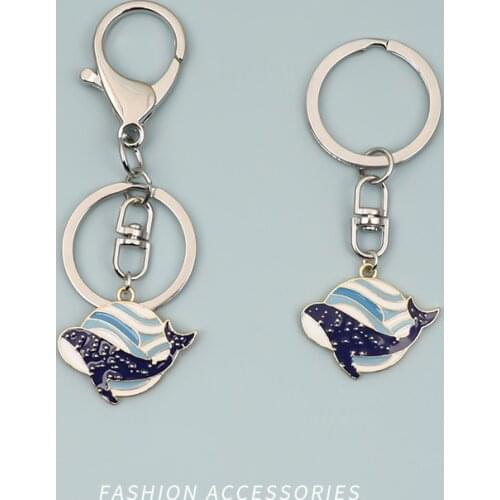 Trendy Whale Keychain Cute Diy Keyring Airpods Pendant For Clothes Backpack Key Chains Charms Jewelry Couple Gift Keyfob