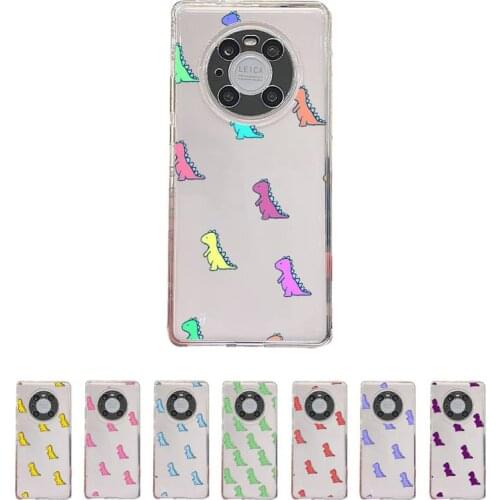 Cute Dinosaur Baby Fashion Phone Case Transparent For Huawei enjoy 20 10 9 8 7 S SE E C Z pro plus lite Soft TPU Clear bags