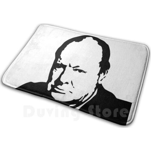 Churchill Soft Non-Slip Mat Rug Carpet Cushion Winston Churchill War Hero World War Two Politics Ww2 English Prime
