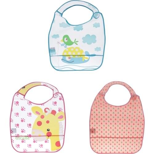 PEVA Adult Mealtime Clothes Protector Bib Dining Aid Waterproof Washable - 42 x 35CM