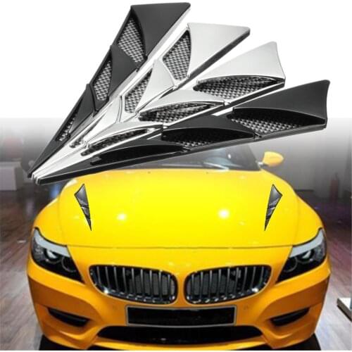 A Pair Plating Car General Decorative Wind Nets Fake Air Vents Air Inlets Air Outlets Engine Hood Air Outlets Side Air Outlets