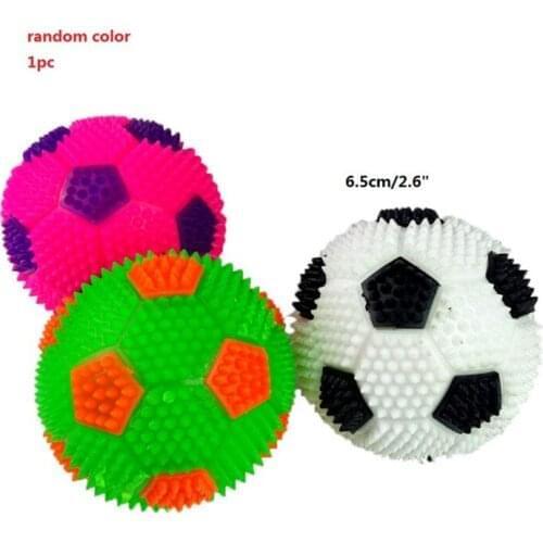 Squeak Light Soccer Ball Dog Toy Cleans Teeth And Promotes Dental And Gum Health Your Pet Flashing LED Light Sound Bouncy Ball