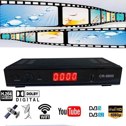 DVB S Receiver satellite finder DVB-S Receptor HD Decoder free satellite tv Receiver Wifi Remote CS Youtube