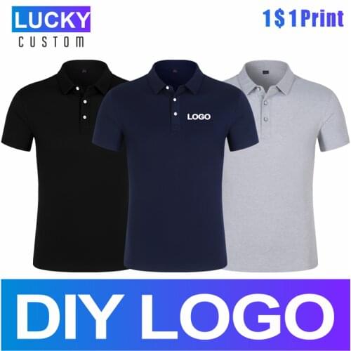 Summer Mens Short-Sleeved Polo Shirt, Custom Printed Embroidered Company Logo, Business Casual And Comfortable Lapel Top 4xl