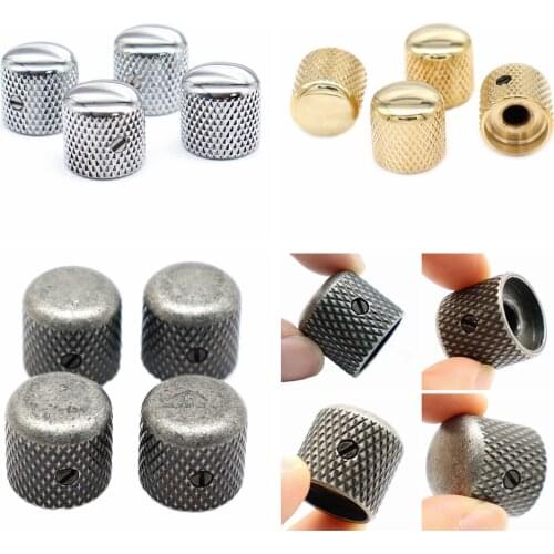 10pcs Guitar Knobs Metal Dome Knobs 6mm Shaft for FD Telecaster Electric Guitar