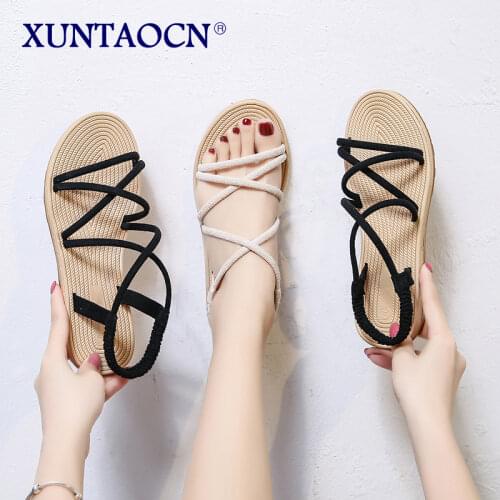 Female Barefoot Sandals Women Gladiator Wedges Shoes Womens Lightweight Beach Sandals 2021 Summer Ladies Soft Low Heels Shoes