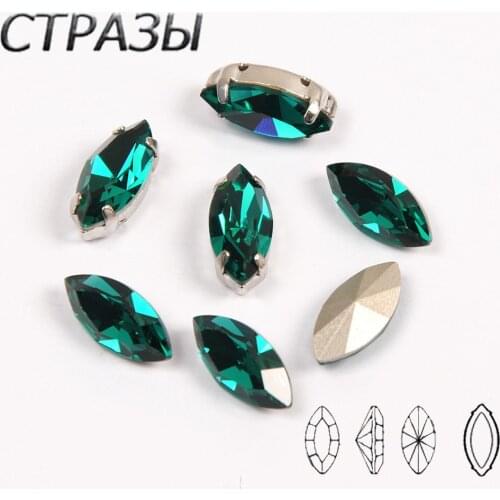 Blue Zircon K9 Crystal Sew On Rhinestones With Silver Gold Claw Sewing On rhinestones For Jewelry Garment rhinestone applique