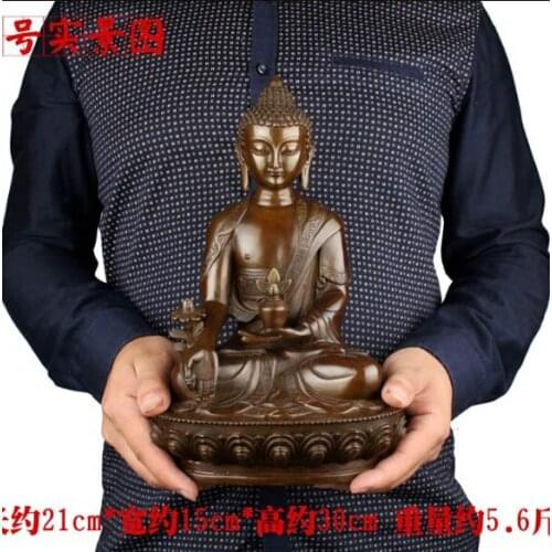 30 CM # bless family Safety Health luck Talisman #office home shop efficacious Protection Tibetan Buddhism Buddha statue