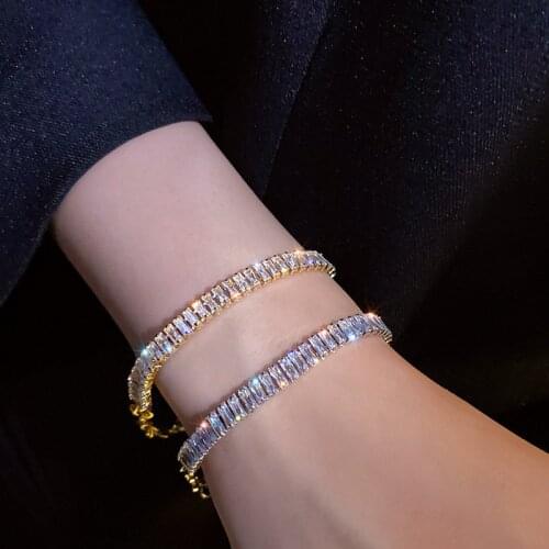 6mm Cubic Zirconia Tennis Bracelet Women Wedding Jewelry Purple Zircon CZ Mens Bracelets Punk Hiphop Silver Color Pulseras Mujer