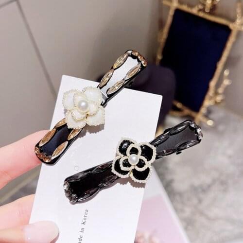 Fashion Women Rhinestone crystal Barrette hairpin flowers Hair Clips Girls delicate Ponytail Hair Accessories wholesale