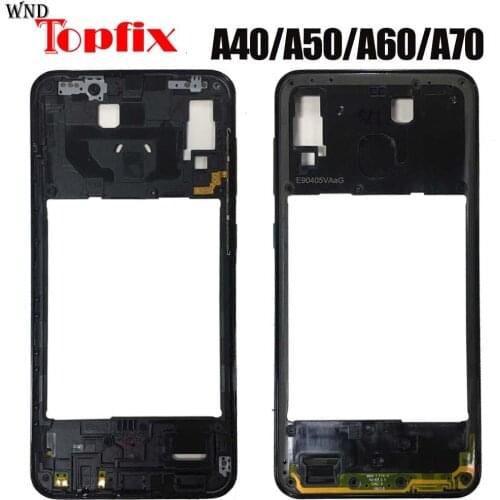 For Samsung A40 A50 A60 A70 A405F A505F A606F A705F Front Housing LCD Frame Middle Frame Back Plate Housing Back Cover