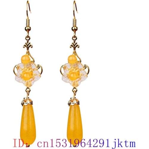 Pink Jade Flower Earrings Fashion Jewelry Gifts Women Natural Crystal Gemstone Charm Chalcedony Zircon 925 Silver Amulet