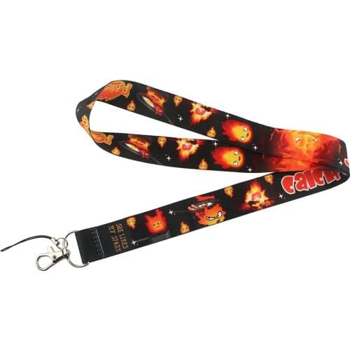 10pcs/lot J2193 Cartoon Fire Lanyard Keychain keys Badge ID Mobile Phone Rope Neck Straps Accessories Gifts