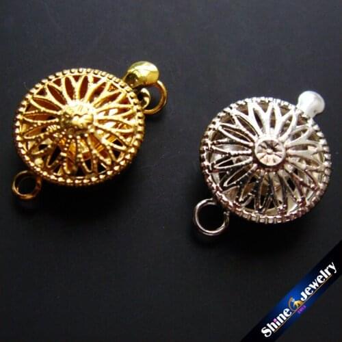 10Pcs Jewelry Fittings Supplies Copper Fastener Clasps Connector Accessories For Natural Stones Pearls Bracelets Necklace Making