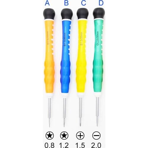 125mm 0.8 / 1.2 Pentalobe 1.5 Phillips 2.0 Slotted Jelly Screwdriver Colorful Key Rotatable Head Screwdrivers 200pcs/lot