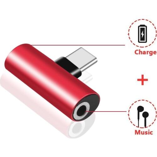 New 2 In 1 Type C To 3.5mm Headset Earphone Jack Charging Converter USB Type-C Audio Adapter For Xiaomi 6 Huawei P10 Mate 20