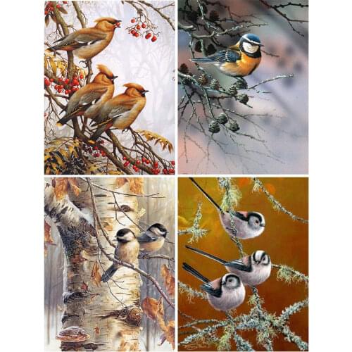 3D Diamond Painting ‘’Bird animal tree" DIY Full Rhinestones Drill Cross-stitch Kits Square Round Diamond Embroidery Home Decor