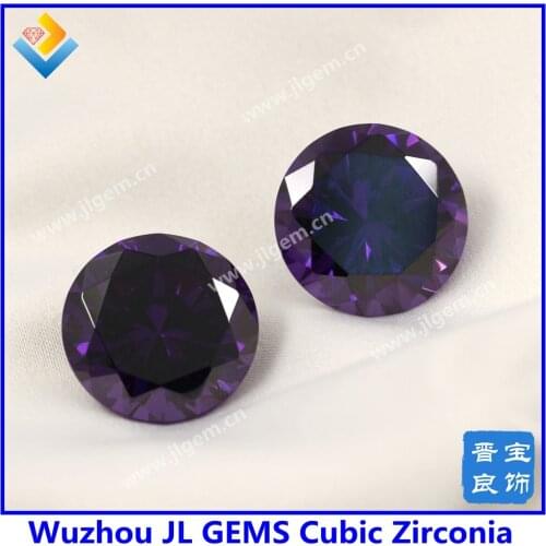 500pcs/lot) Beautiful Purple Color Cubic Zirconia Stone Round Shape 6.0mm Loose Fashion CZ Stone Free Shipping