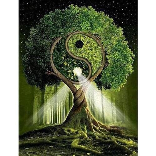 Tai Chi tree DIY diamond painting cartoon full diamond embroidery cross stitch rhinestone Mosaic painter home decoration