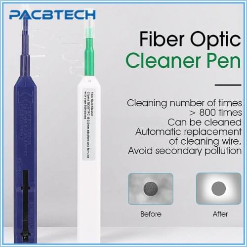 Free shipping 5PCS/lot LC/SC/FC/ST One-Click Cleaner Tool 1.25mm/2.5mm Fiber Optic Cleaning Pen 800 Cleans Fiber Optic Cleaner