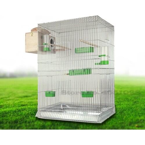 Large Metallic Bird Cage for Parrot Metal Bird House Quality Breeding Cage Pet Supplies Myna Parrot Nest Bird Bed 80X40X30cm