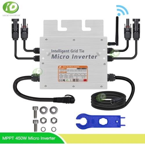 Ship From ES 450W 700W Solar Micro Inverter 18V 30V 36V MPPT On Grid Tie Inverter Converter Pure Sine Wave 110V 220VAC IP65