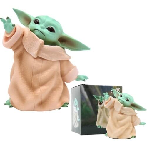 Anime Figure Star Wars Yoda Baby Decoration Toy Yoda Model Anime Action Figures Toys for Children Pvc 8cm 15cm Birthday Gift