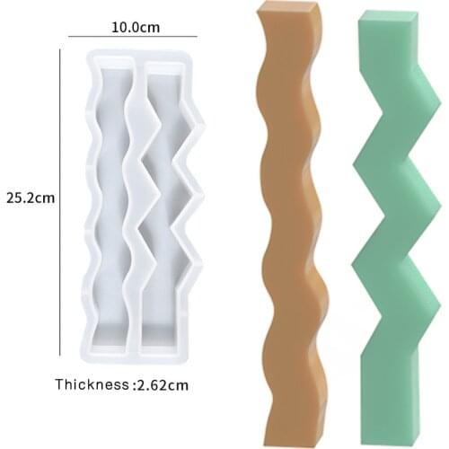 Shaped Strip Candle Mold DIY Strip Aromatherapy Silicone molds Kit Soap Resin Mold Candle Making Form for candles