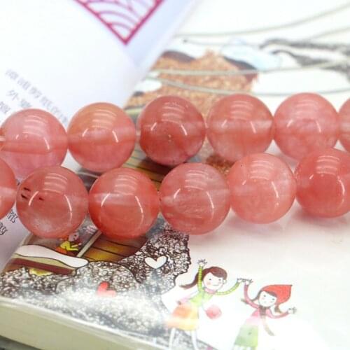 Hot sale round 14mm Pink watermelon tourmaline 15" loose beads DIY women jewelry making wholesale and retail