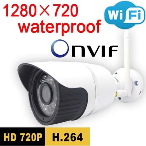 Freeshipping security door ip camera 720p hd waterproof infrared home wireless cctv system outdoor weatherproof onvif wifi cam