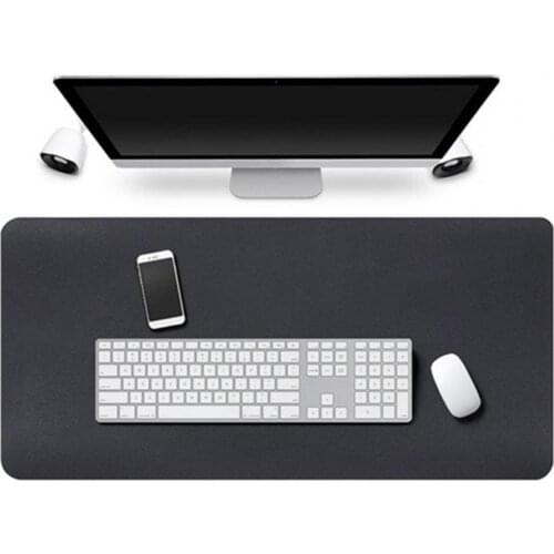 Mouse Pad Solid Color Waterproof Faux Leather Large Non-Slip Mouse Mat for Desktop Computer