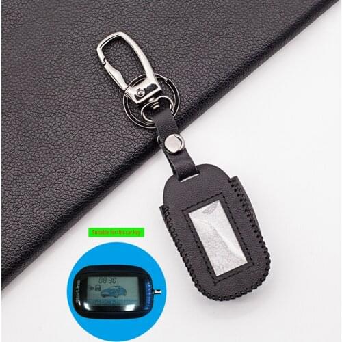 Starline B92 100% Leather Car Key Case for Starline B92/B64/B62/B94 Twage Two Way Car Alarm System LCD Remote Controller Cover