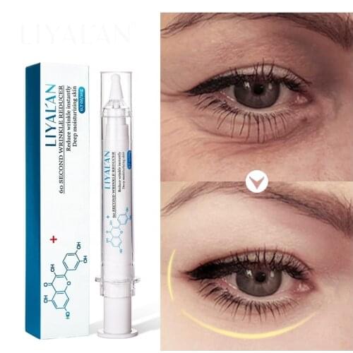 LIYALAN 60 Seconds Instant Lift Face Eye Cream Anti Wrinkle Firming Dark Circles Remover Under Eye Bag Cream For Puffy Eyes 20g