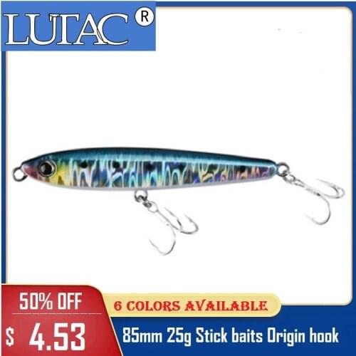 LUTAC 85mm 25g Long Casting Pencil Stick bait Hard Plastic bait Fishing lure Bass baits Saltwater Lures Fishing Tackle