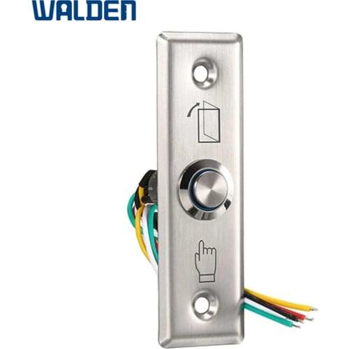 Metal Access Control NO/NC/COM Stainless Steel Switch Panel Push Door Release Exit Button