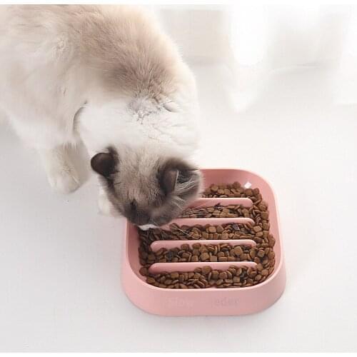 Dog Cat Food Bowl Slow Eating Training Bowl Pet Plastic Food Feeding Bowls Eating Dish Pet Avoid Choke Feeder Pet Accessories