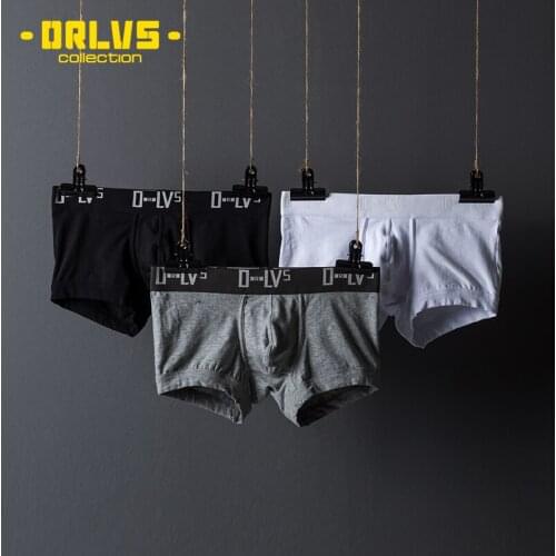 ORLVS Brand underwear men sexy boxers gay panties breathable calzoncillo hombre cueca tanga boxer para hombre boxershorts new