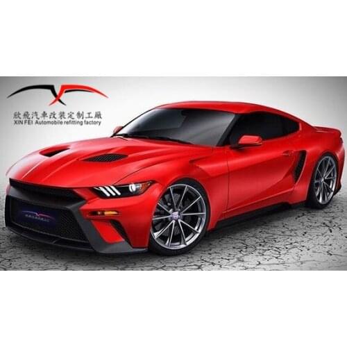 Applicable to Mustang Ford Refit Big Small Surround Exhaust Hub Scissor Door Front and Rear Bumper Tail Middle Net Side Skirt