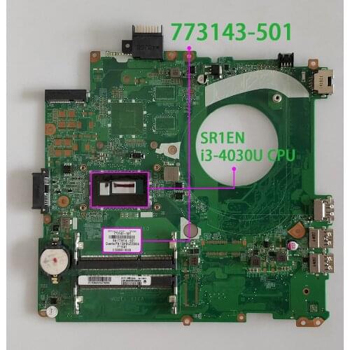 Genuine 773143-501 773143-001 773143-601 DAY11AMB6E0 UMA i3-4030U Motherboard for HP Pavilion 14-v Series 14T-V000 NoteBook PC