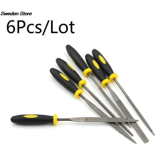 New Hand Tools 6pcs Mini Files Titanium Diamond Coating Needle Flat File Set Metal Working Craft Tools