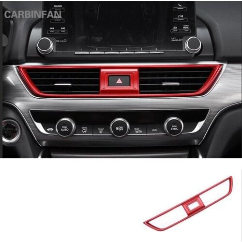 Front Console Dashboard Left and Right A/C Air Outlet Vent Frame Trim Cover Sticker For Honda Accord sedan 10th 2018 2019 C1082
