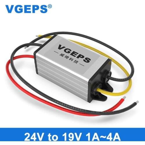 24V to 19V step-down power converter 24V to 19V car retrofit laptop special DC waterproof power supply