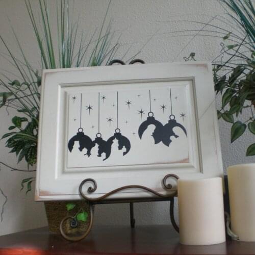 Home Christmas Decoration Nativity Ornament Vinyl Design With Joseph, Mary & Baby Jesus, and the Wisemen Art Decals Sticker