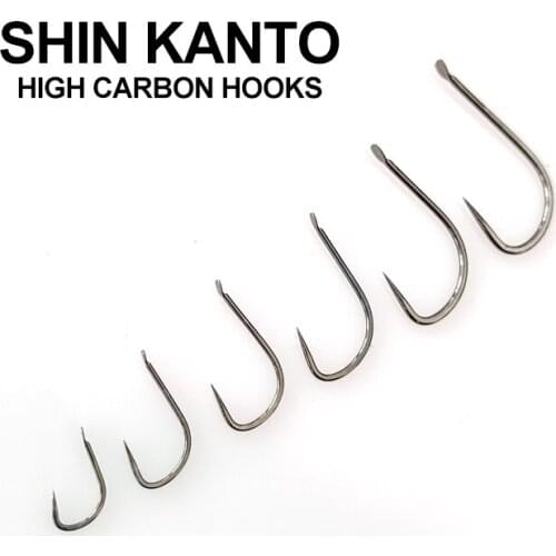 SHIN KANTO High Carbon Steel Japan fishing hooks size 0.3 0.8 1 3 5 6 Single Jig Carp Barbed freshwater Fishing hook Tackle