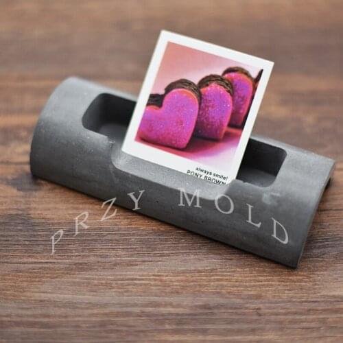 Silicone Mold Office Business Card Holder Cement Life Supplies Molds Silica Gel Cement Concrete Simple Moulds Silicone Rubber