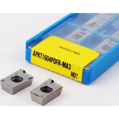 Inserts APKT1604 PDFR MA3 H01 100% original Aluminum Carbide Insert Machining Aluminum Inserts Lathe Cutter Tools Turning Tool