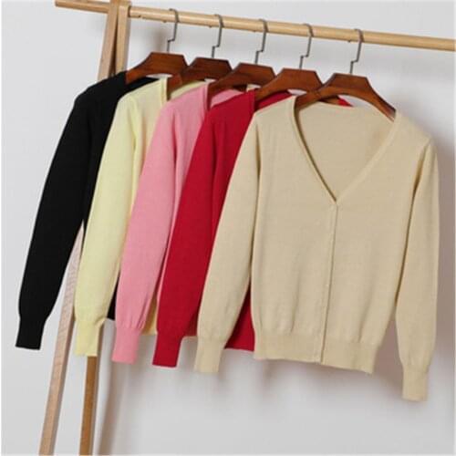 Sweater Knitted Cardigan Button Jacket 2021 Autumn V-neck Loose Large Size Long Sleeve Casual Tops For Women Sweater 4XL
