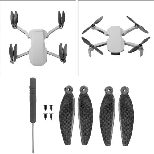 1 Pair Carbon Fiber Propellers Blades for Mavic Mini /Mini 2, Quick Release, High Performance