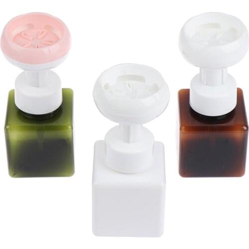 1Pc PET Soap Bottle Foaming Lotions Refillable Bottle Flower Pump Head Soap Shampoo Cosmetic Empty Bottle 250ML